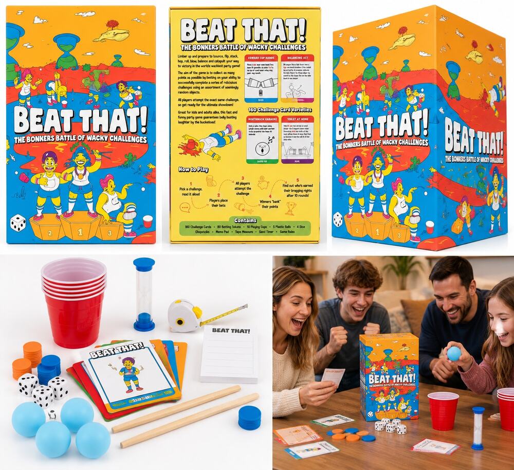 BEAT THAT! The Bonkers Battle of Wacky Challenges Party Game